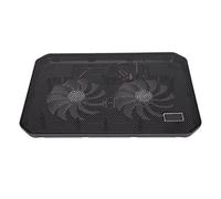 Dual Fans Laptop Cooling Pad, USB - Powered Silent Laptop Cooler with Ergonomic Angle and Fast Heat Dissipation, for Laptops Up to 17 Inches, PVC Frame with Iron Mesh