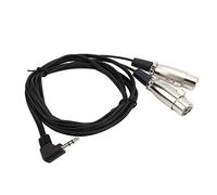 Dual Female XLR, Angle 3.5mm Y Splitter Cable High Transmission Rate Portable for Microphones Cameras 3meter 9.8ft Accessory to Right (#2)