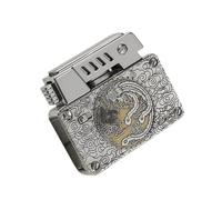 Dual Flame Kerosene Lighter with One-Touch Ejection, Safety Lock Design, Convenient and Reusable, Ideal for Business Gifts and Camping