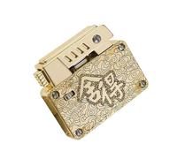 Dual Flame Kerosene Lighter with One-Touch Ejection, Safety Lock Design, Convenient and Reusable, Ideal for Business Gifts and Camping