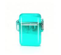 Dual-flame, quicksand, windproof, refillable lighter Durable metal construction Transparent fuel tank Adjustable flame size Perfect for outdoor use and as a gift (fuel not included)(Blue2)