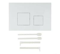 Dual Flush Plate Toilet Push Button Chrome Frame Bathroom Accessory(White) | For GEBERIT Sigma01 / Sigma20 / Sigma21 / Sigma30 / Sigma50 UP300