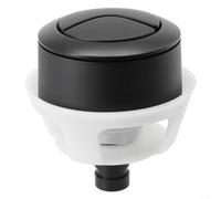 Dual Flush Push Button,Brushed Gold Finish Button - For Cable Operated Concealed Cisterns - Luxury Look - ABS Chrome Plating(Black)