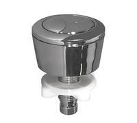 Dual-Flush Push-Button Chrome, Plastic Dual-Flush, Suitable for 15 to 40 Cistern Holes, Top, Side or Front-Mounted, Simple Clip-in Design, 1 in Pack