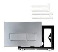 Dual Flush Push Button for Geberit UP320 UP300 Cistern - Actuator Plate Replacement White Black Silver Gold 265x173mm(Silver)