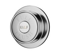 Nuie Traditional Round Dual Flush Plate Button | Chrome | ABS | 72mm x 72mm x 85mm