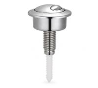 Dual Flush Toilet Button Compatible with Optima 49, Chrome-Plated Replacement Flush Valve, Water-Saving Push Button for Twyford and Vitra Cistern