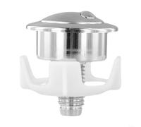 Dual Flush Toilet Button Replacement Compatible for Siamp Cable Operated Valve System Matt Black Silver Gold Finish Modern Bathroom Hardware for Optima 50 Series (Silver)