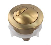 Dual Flush Toilet Button Replacement Compatible for Siamp Cable Operated Valve System Matt Black Silver Gold Finish Modern Bathroom Hardware for Optima 50 Series (Gold)