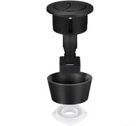 Dual Flush Toilet Cistern Push Button Replacement for Fluidmaster PRO550UK Skylo SKY005, ABS Tank Actuator with Adapter Ring, 20mm-60mm Aperture(Black)