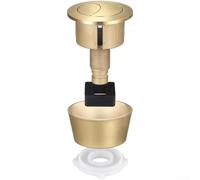 Dual Flush Toilet Cistern Push Button Replacement for Fluidmaster PRO550UK Skylo SKY005, ABS Tank Actuator with Adapter Ring, 20mm-60mm Aperture(Gold)