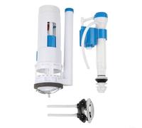 Dual Flush Toilet Cistern Repair Kit Push Button System with Quiet Water Inlet Valve Adjustable Drainage Volume for Integrated Toilets White 3 Pack