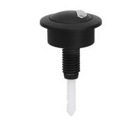 Dual Flush Toilet Push Button, Adjustable Toilet Flusher Button, Toilet Flush Button for Twyford Optima 49, 39-42mm (Black with Chrome)