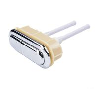 Dual Flush Toilet Push Button Discharge Switch Water-Saving Chrome Plated Oval Shape Rectangle Hole ABS PP 110x40mm Compatibility Easy Installation For Bathroom