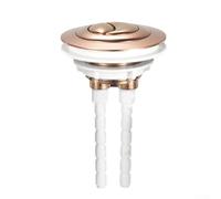 Dual Flush Toilet Tank Button with 100mm Adjustable Rod, ABS Construction, Available in Silver, Black, Gold, Rose Gold and Brushed Gold for Efficient Bathroom Water Saving Upgrade(Rose Gold)