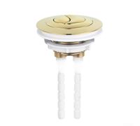 Dual Flush Toilet Tank Button with 100mm Adjustable Rod, ABS Construction, Available in Silver, Black, Gold, Rose Gold and Brushed Gold for Efficient Bathroom Water Saving Upgrade(Gold)