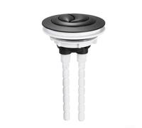 Dual Flush Toilet Tank Button with 100mm Rod, ABS Replacement Push Button for Cistern, Install Bathroom Hardware in Silver, Black, Gold, Rose Gold, Brushed Gold(Black)