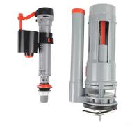 Dual Flush Valve Replacement Kit | Adjustable Toilet Cistern Repair System with 24cm Drain & 33cm Inlet Valve | PP Water Tank Filling Parts for Bathroom Plumbing