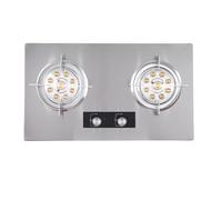 Dual Fuel Gas Hob, Stainless Steel,Stainless Steel Gas Stove, Left High Flame,with Timing Function And Split Burner Function,for Restaurant(NG)