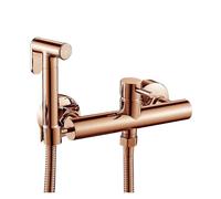 Dual-Funct Brass Bidet Shower Set High-Pressure Hot & Cold Water Faucet Premium Black Handheld Sprayer for Bathroom Toilet Bidet Attacent