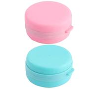 Dual Function Silicone Body Scrubber, 2-Pack Soft Bristle Brush & Soap Holder with Lanyard for Shower and Storage
