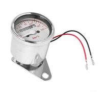 Dual Function Speedometer Odometer 6x5.6cm Metal Body | mechanical fitment, compatible with most for bikes, cafe style, easy install, standard interface