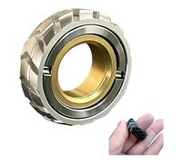 Dual Function Stainless Steel Motorcycle Tire Fidget Ring, Anxiety Relief Ring Toys, Fidget Spinner Ring Men Fidget Toys (Silver)