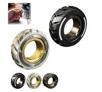 Dual Function Stainless Steel Motorcycle Tire Fidget Ring, Anxiety Relief Ring Toys, Fidget Spinner Ring Men Fidget Toys (B-2Pcs)