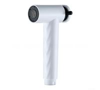 Dual Function Toilet Spray Nozzle, Adjustable Flow Bidet Shower Head, Rustproof ABS Bathroom Sprayer for Cleaning, Chrome White Black Finish, 72x136mm Compact Design(White)