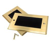 Dual Gang Brush Wall Outlet Cable Entry Plate, Tidy Mount AV Wire Pass-Through Faceplate, Brass Black (Screws Included) (2)