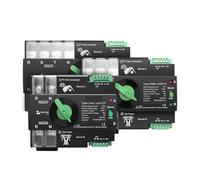 Dual Generator Changeover Switch Din Rail 3 phase for PV 2P 3P 4P 63A 100A 125A 230V Dual Power Automatic Transfer Electrical Selector Switch Uninterrupted(4P L N 220V-230V,100A)