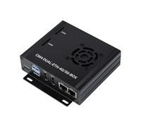 Dual Gigabit Ethernet 5G/4G Mini-Computer Based on Raspberry Pi Compute Module 4 (NOT Included) Metal Case with Cooling Fan