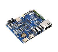 Dual Gigabit Ethernet Base Board Designed for Raspberry Pi Compute Module 4 Lite/EMMC Series Module, Include ETH/CSI/DSI/RTC/HDMI/Micro SD/USB Interfaces, Powerful Ethernet Capability