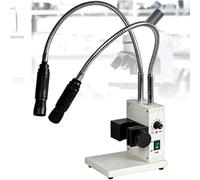 Dual Gooseneck LED Light, 20W Microscope Illuminator with Adjustable Brightness, Ideal for Industrial Stereo Microscope and Camera Lighting