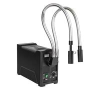 Dual Gooseneck LED Light Source, Fiber Optic Microscope Illuminator with Adjustable Brightness, 570-900nm, for Scientific Experiments