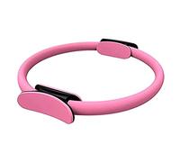 Dual Grip Pilates Ring Pilates Ring Magic Exercise Circle With Double Handle Yoga Ring Fitness Circle For Fat Burning Exercises On Arms Thighs To Increase Strength Women and Men (Pink)