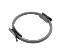 Dual Grip Pilates Ring Pilates Ring Magic Exercise Circle With Double Handle Yoga Ring Fitness Circle For Fat Burning Exercises On Arms Thighs To Increase Strength Women and Men (Grey)