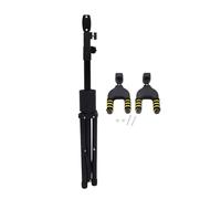 Dual Guitar Stand Auto Lock Non Slip Double Guitar Holder Metal Plastic Sponge for Versatile Guitars