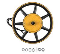 Dual Hall Hub Motor, 48V-72V 800-2000W Dc Aluminium Alloy Dual Hall Brushless Hub Motor Dc Disc Brake Motor with Installation Accessories for Electric Motorcycle Scooter (Yellow)