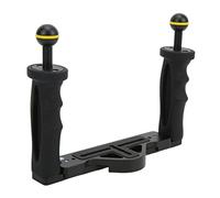 Dual Handle Underwater Camera Tray TS 7, Aluminum Diving Action Camera Stabilizer, Waterproof Camera Stabilizer Light Holder for Underwater Shooting, Non Slip Pad