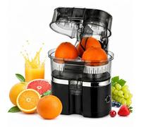 Dual-Head Automatic Citrus Juicer, Upgrade 18000RPM Electric Lemon Squeezer, 2-Speed Control & Efficient Pulp Separation & Detachable Design,Easy To Clean & Use (black)