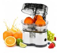 Dual-Head Automatic Citrus Juicer, Upgrade 18000RPM Electric Lemon Squeezer, 2-Speed Control & Efficient Pulp Separation & Detachable Design,Easy To Clean & Use (white)