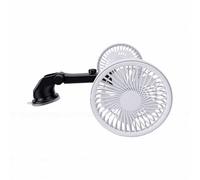 Dual Head Car Fan, 3600mAh Battery Capacity (White) | Dual head design, strong wind power, cordless convenience, suitable for trucks, SUVs, RVs