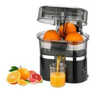 Dual-head Electric Juicer, 400Ml Electric Twin Citrus Juice Maker with 2-Speed Adjustment, Built-In Cutter & Detachable, 3-In-1 Citrus Juicers for Lemon Orange Grapefruit black
