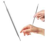 Dual-Head Facial Tool,Massage Stick,Acupressure Pen,Manual Massage Tools,for Ear & Body Points,Portable Deep Tissue Mass-Age,Pressure Release for Feet Legs Arms Shoulders Neck Back(Stainless Steel)