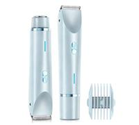 Dual-Head Lady Shaver for Women - 2-in-1 Bikini & Body Trimmer, Type-C Rechargeable Electric Razor, IPX7 Waterproof Painless Shaving for Face, Legs, Underarms & Pubic Hair, Wet & Dry Use