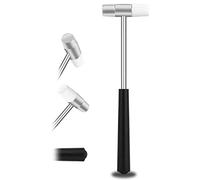 Dual Head Mini Hammer, 7" Length, Double-faced Craft and Jewelry Mallet, Multifunctional Hammer Repairing Hand Tool for Tuning/Watch/Woodworking/DIY/Toys/Handcraft/Leather/Instruments