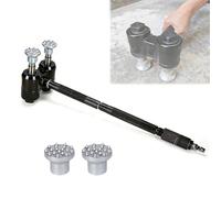 Dual Head Pneumatic Scabbling Hammer, Long Handle Bush Hammer, 2×2100bpm High Impact Frequency, 6-8 M²/h Working Efficiency, Multiple Sizes Available, for Stone Texturing, Litchi Surface(18)