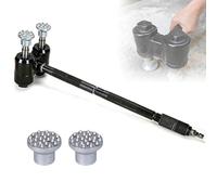 Dual Head Pneumatic Scabbling Hammer, Long Handle Bush Hammer, 2x2100bpm High Impact, 6-8 M²/h Efficiency, for Stone Texturing