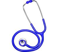 Dual Head PVC Protected Spring Adults Doctors Nurses Vets Medical Stethoscope - Blue